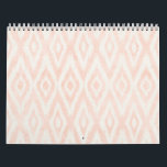 Blush Pink Watercolor Ikat Geometric Painted Print Calendar<br><div class="desc">Check out www.zazzle.com/Sweetbriar_Drive for so many other beautiful styles,  items & colours! © SweetbriarDrive 2014. Do not copy.</div>