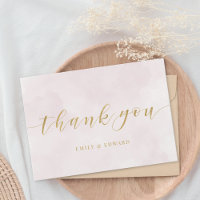 Blush Pink Watercolor Non-Photo Wedding