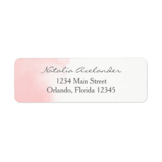 Blush Pink Watercolor Return Address Label