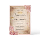 Blush Pink Watercolor Rose Gold Quinceanera