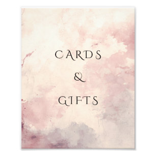 Blush Pink Watercolor Wash Cards & Gifts Sign