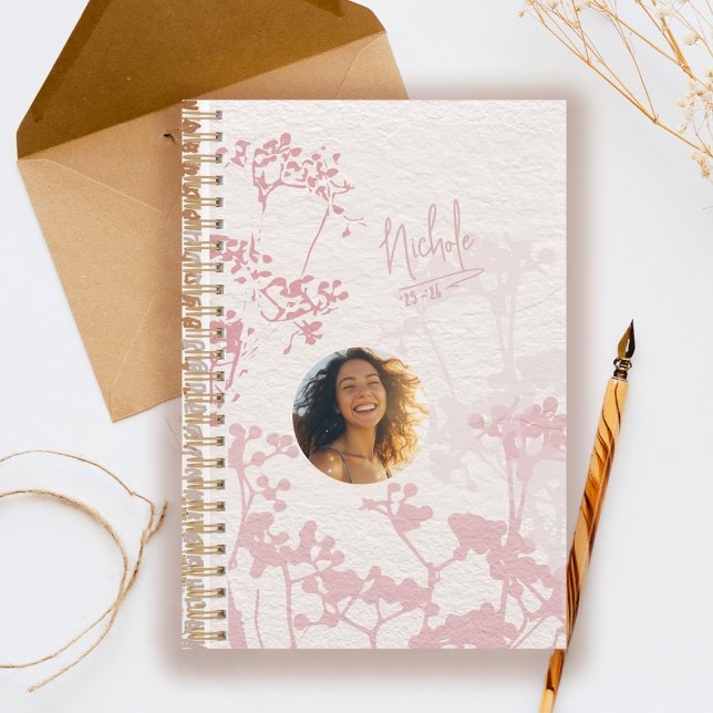 Blush Pink Watercolor Wildflower Garden Photo  Planner (Creator Uploaded)