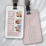 Blush Pink We Love You Mum Photos Luggage Tag<br><div class="desc">Liven up your luggage with this personalised design that's perfect for travellers</div>