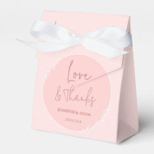 Blush Pink Wedding Bridal Favour Thank You Bag Box