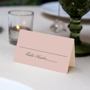 Blush Pink Wedding Guest Table Number  Place Card