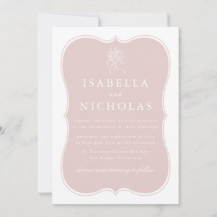Blush Pink Wedding Invitation