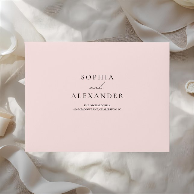 Blush Pink Wedding | Minimal Elegant  Envelope (Creator Uploaded)