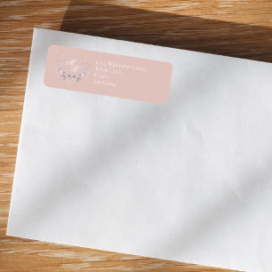 Blush Pink Wedding Monogram Floral Script