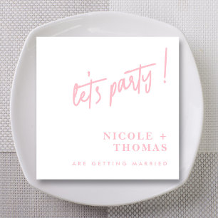 Blush Pink Wedding Napkins - Let's Party! 