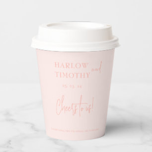 Blush Pink Wedding Paper cups