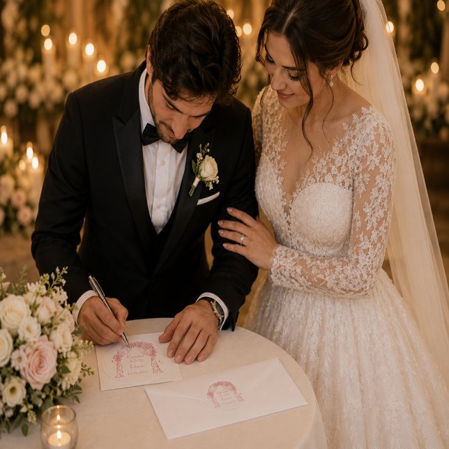 Blush Pink Wedding Sticker (Creator Uploaded)