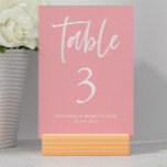 Blush Pink Wedding Table number Card<br><div class="desc">Decent design of this table number is part of Blush Pink collection K178. 


https://www.zazzle.com/collections/119087664065630703
In case you need any type of customisation please contact me via Zazzle chat.</div>