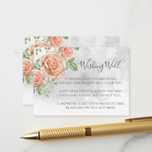 Blush Pink Wedding Wishing Well Enclosure Card