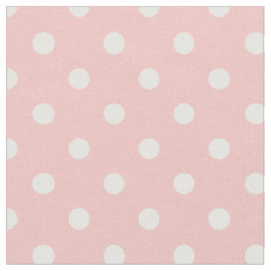 Blush Pink & White Dots   Fabric