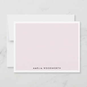 Blush Pink White Elegant Classic Luxury Minimalist Card
