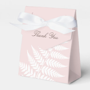 Blush Pink White Fern Small Tent Thank You Favour Box