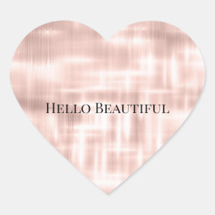Blush Pink White Glam Heart Sticker
