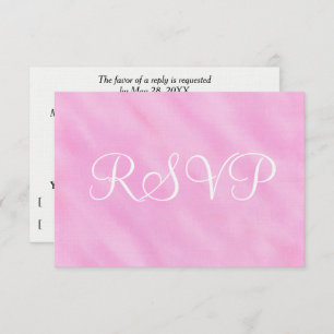 Blush Pink White Watercolor Wedding RSVP