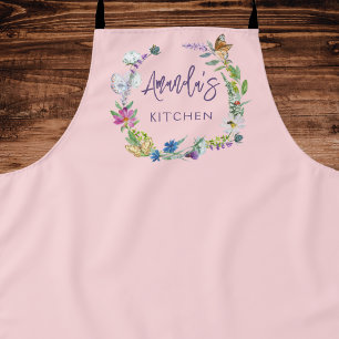 Blush Pink Wildflower  Apron
