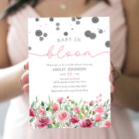 Blush Pink Wildflower Baby In Bloom Shower Girl