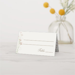 Blush Pink Wildflower Fill-In Wedding Place Card