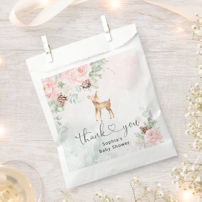 Blush pink winter baby deer thank you favour bags (Clipped)