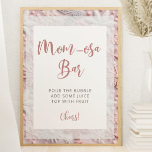 Blush Pink Winter Mum-osa Bar Poster