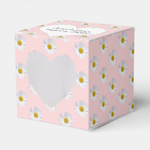 Blush Pink With Daisies Favour Box