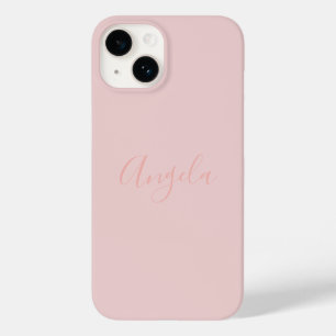 Blush Pink with Name iPhone 14 Case-Mate iPhone 14 Case