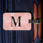 Blush Pink World Map Script Monogram