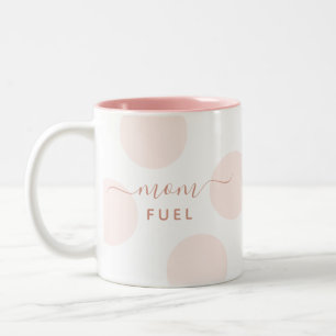 Blush Polka Dot Simple Personalised Mug for Mum