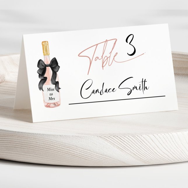 Blush Pop The Champagne Bridal Shower Place Card (Creator Uploaded)