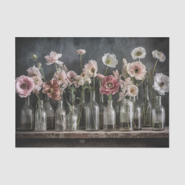 Blush Poppies  Tissue Paper (Front)