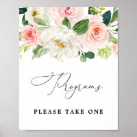 Blush Programs Please Take One Sign