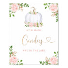 Blush pumpkin floral guess how many candies