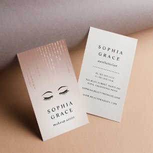 Blush Rain Makeup Artist Business Card