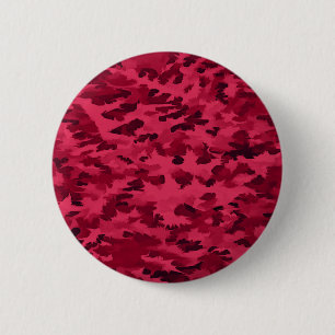 Blush Red Camouflage Pattern 6 Cm Round Badge