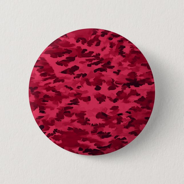 Blush Red Camouflage Pattern 6 Cm Round Badge (Front)
