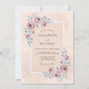Blush Refined Summer Wedding Invitation