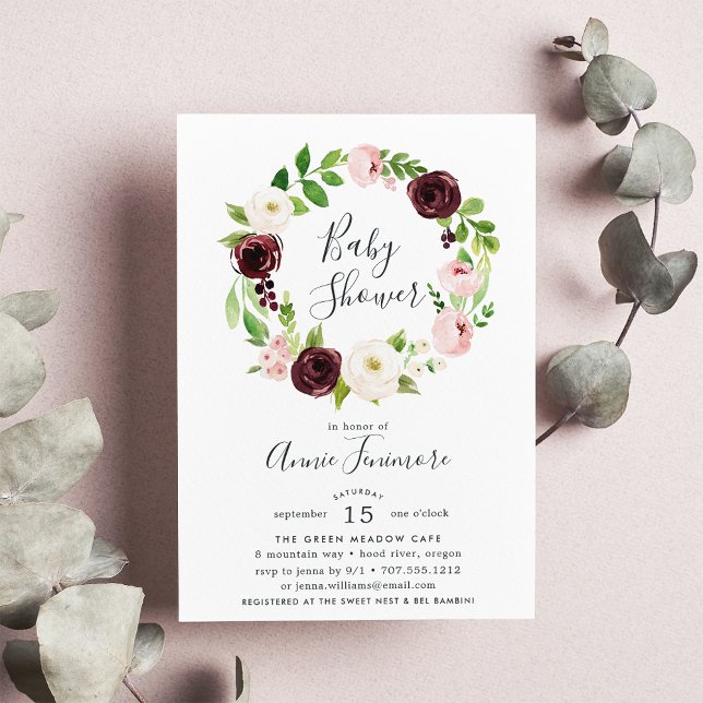 Blush Romance Baby Shower Invitation (Creator Uploaded)