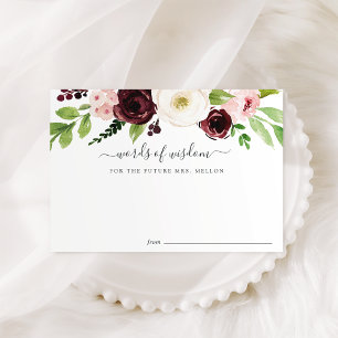 Blush Romance Bridal Shower Advice Card