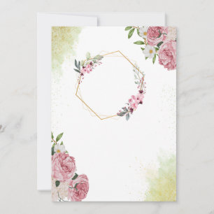 Blush Romance: Elegant Pink Rose Wedding  Invitation