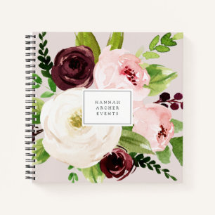 Blush Romance Personalised Floral Notebook