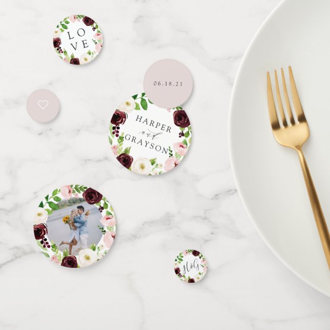 Blush Romance Personalised Wedding Confetti (Group)