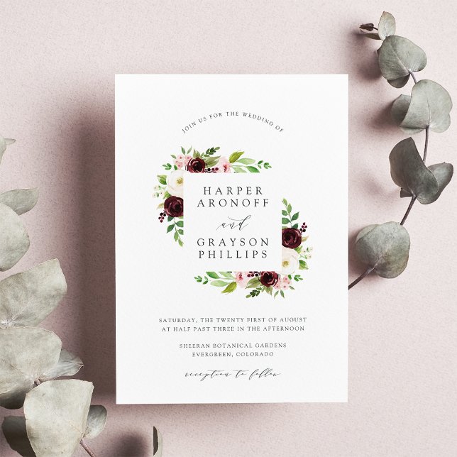 Blush Romance Wedding Invitation (Creator Uploaded)