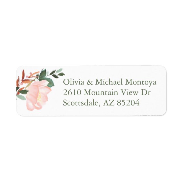 Blush Rose Address Labels (Front)