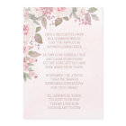 Blush Rose Floral Photo Funeral Memorial Card