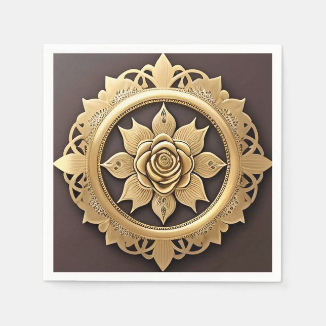 Blush Rose Frame for Elegant Styling Napkin (Front)