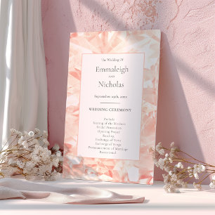 Blush Rose Gemstone Wedding Programs