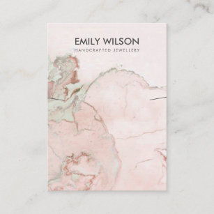 BLUSH ROSE GOLD AGATE MARBLE NECKLACE DISPLAY CARD